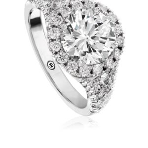 Elegant Halo Diamond Engagement Ring Setting