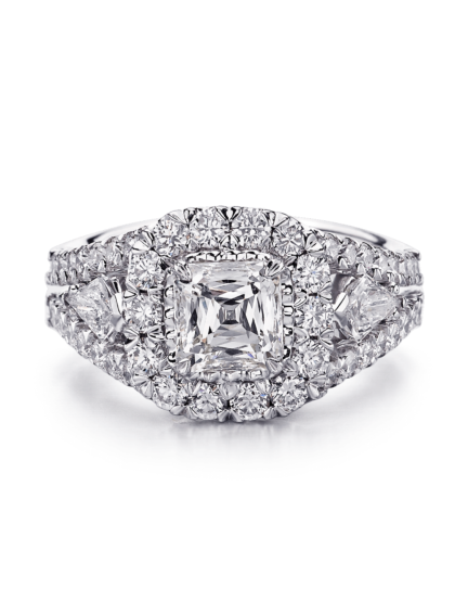 Exquisite L'Amour Crisscut® Cushion Cut Diamond Engagement Rings
