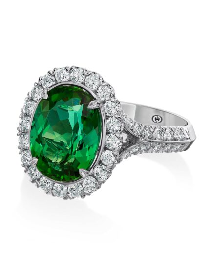 Tommaso Design� Oval 10x8 mm Simulated Emerald Ring - Walmart.com